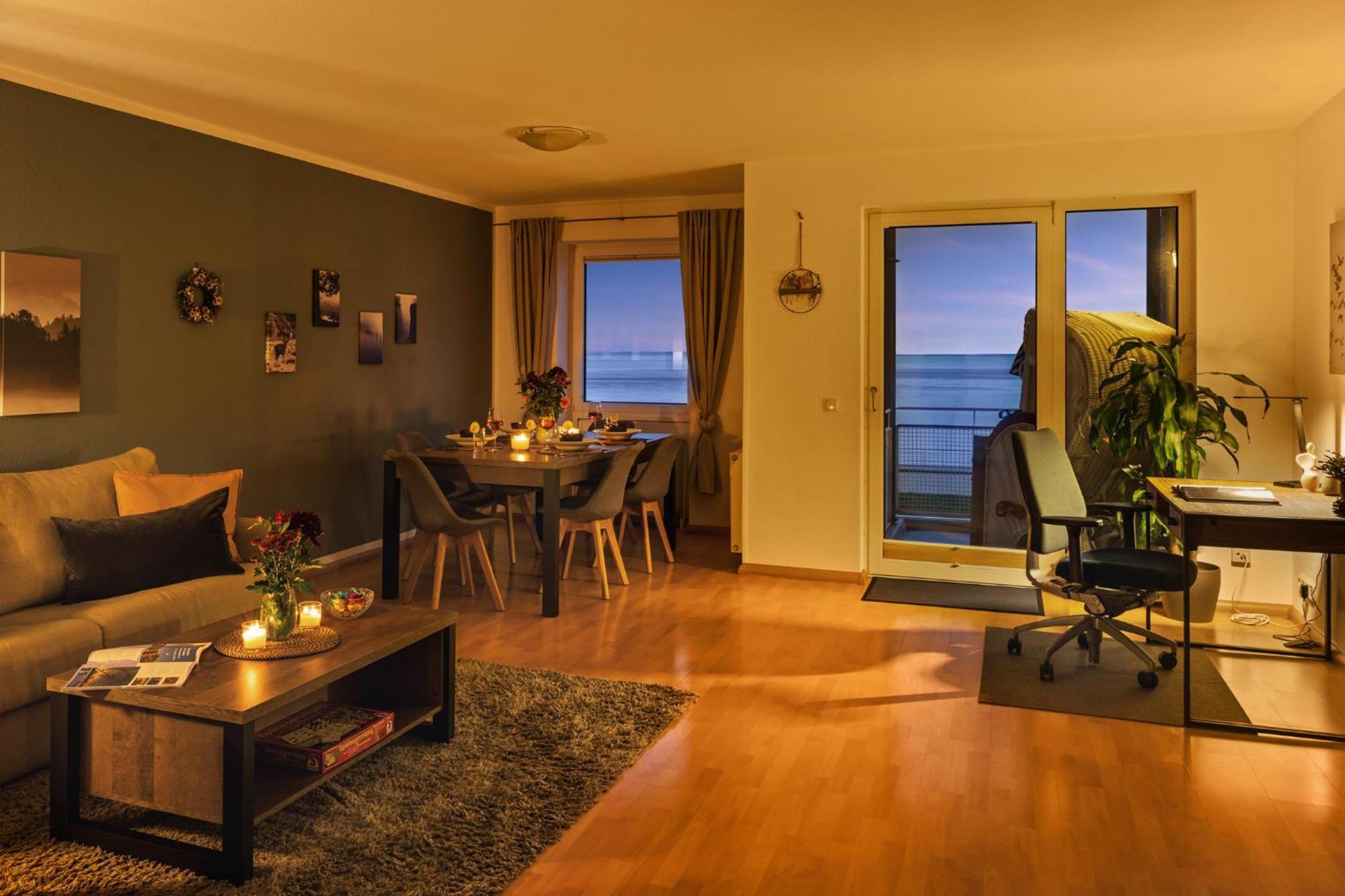Strand-Apartment, Strandkorb, Meeresrauschen, Parkplatz فيلهلمسهافن المظهر الخارجي الصورة